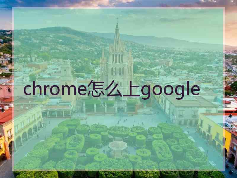 chrome怎么上google