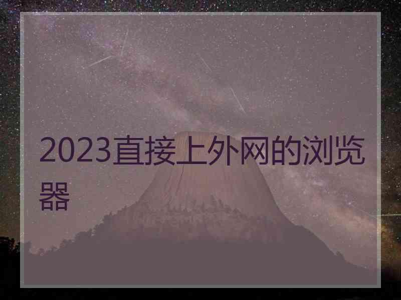 2023直接上外网的浏览器