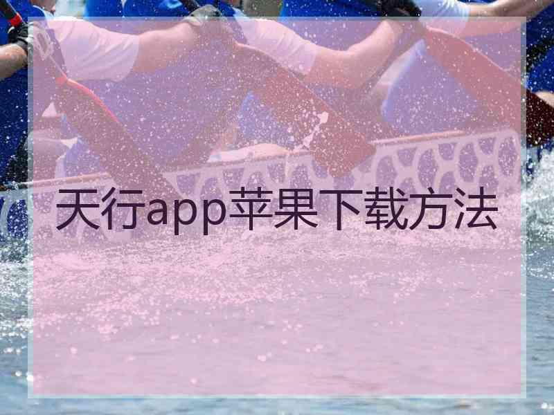 天行app苹果下载方法