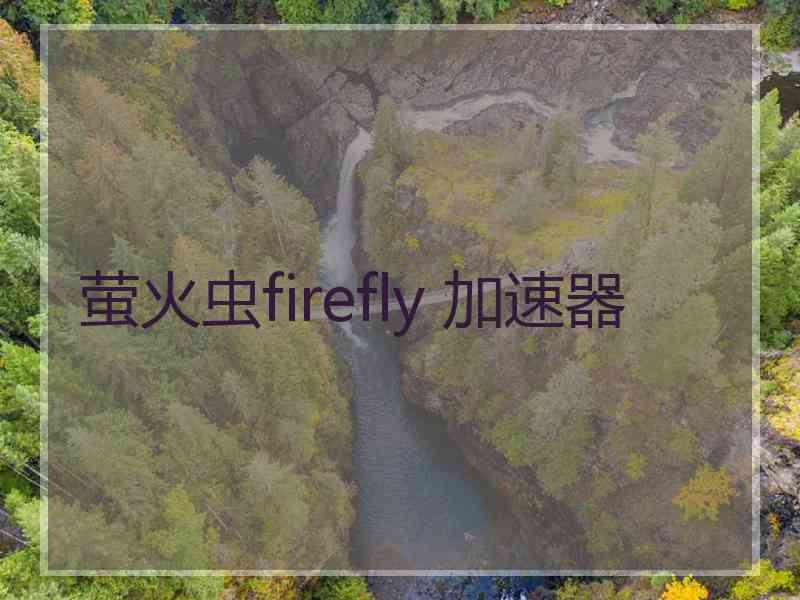 萤火虫firefly 加速器