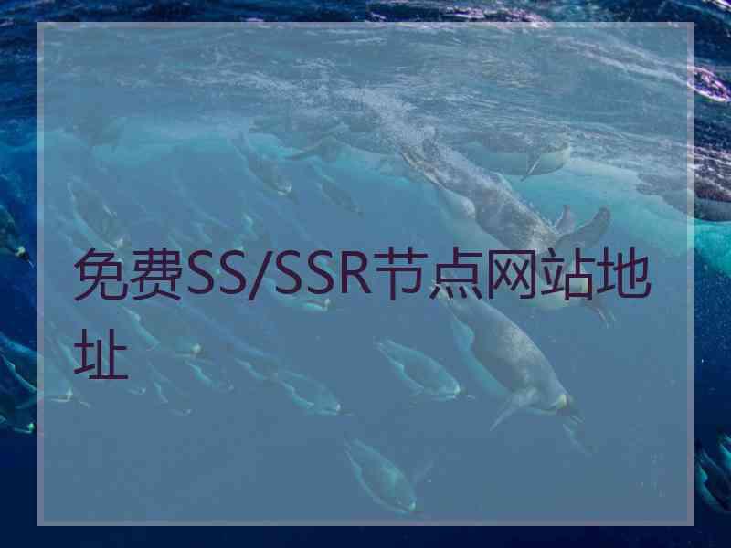 免费SS/SSR节点网站地址