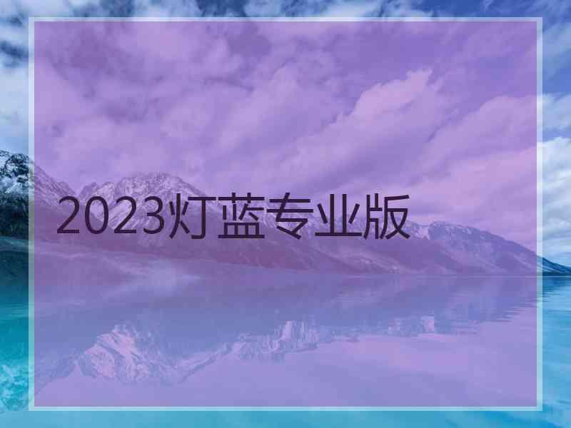 2023灯蓝专业版